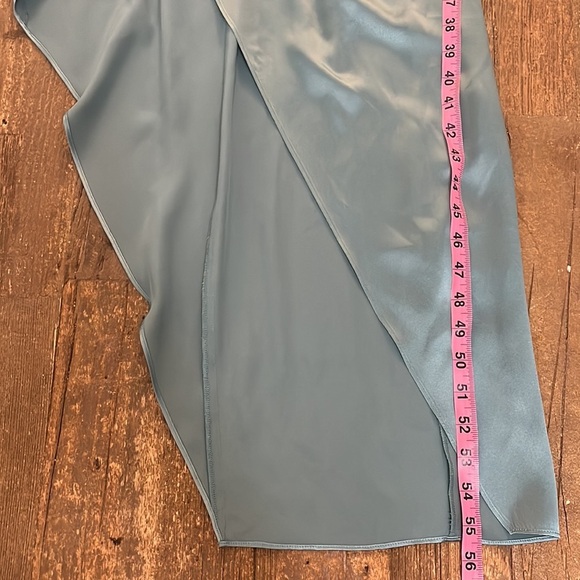 Elegant Asymmetrical Teal Dress - Picture 10 of 14